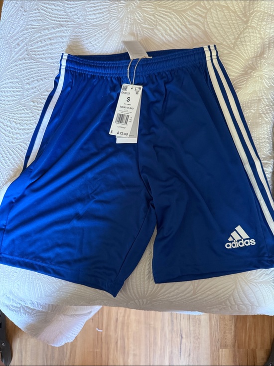 adidas Other - adidas Men’s Royal Blue Athletic Shorts with White Stripes